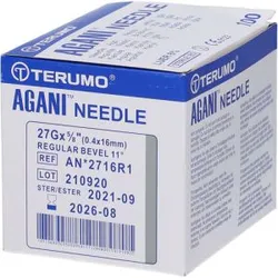 Terumo Agani Einmalkanüle 27G 0.4x16mm grau